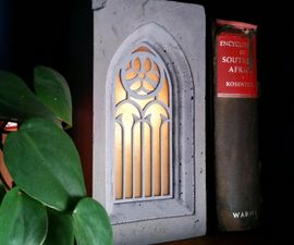 Solar Concrete Gothic Window Lamp (Remix)