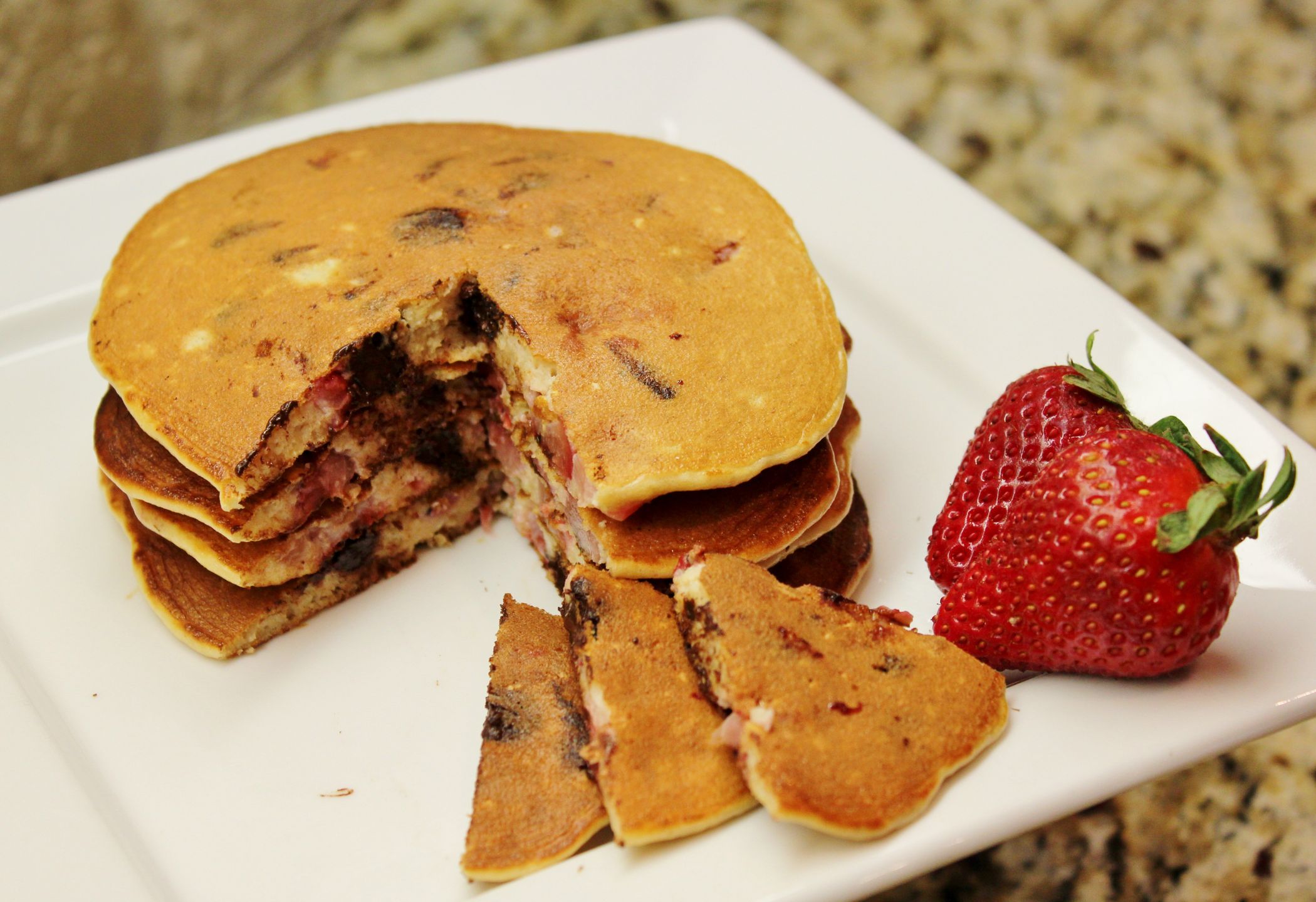 Strawberry Chocolate Chip Pancakes (gluten Free) (with Pictures