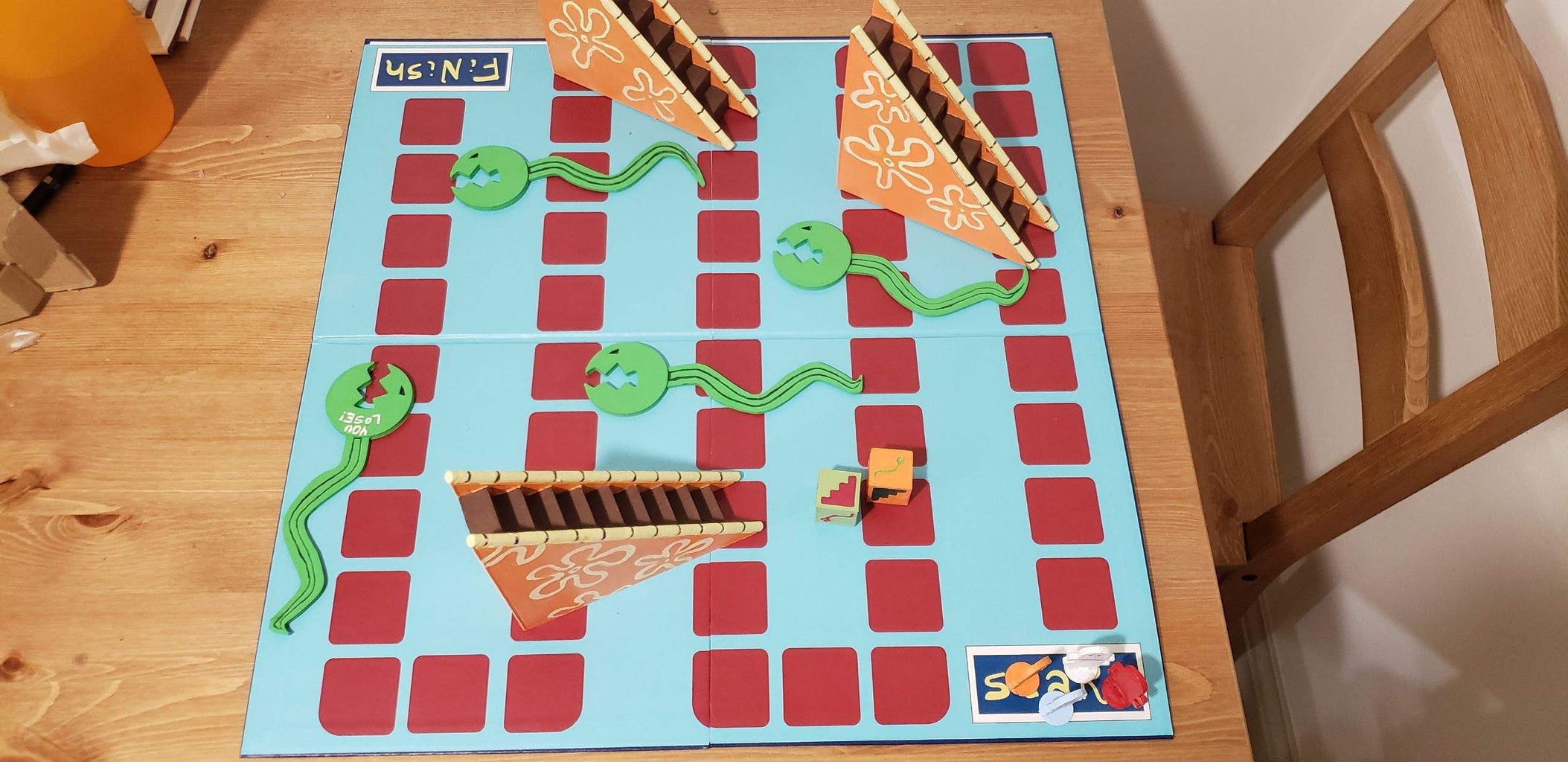 Real Spongebob Eels and Escalators Board Game! 8 Steps (with Pictures
