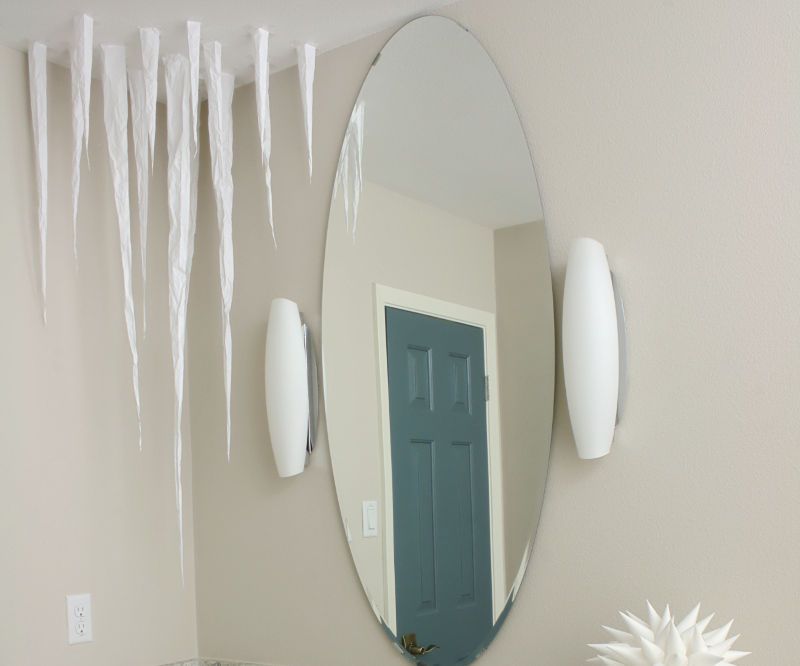 Paper Icicles for Frozen Ceiling Decoration