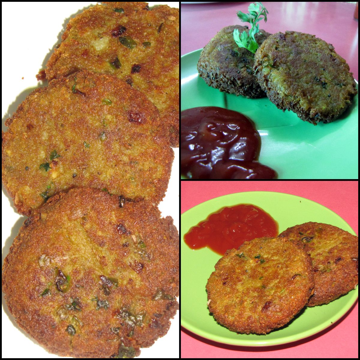 Indian Potatoes & Pressed Rice Cutlets