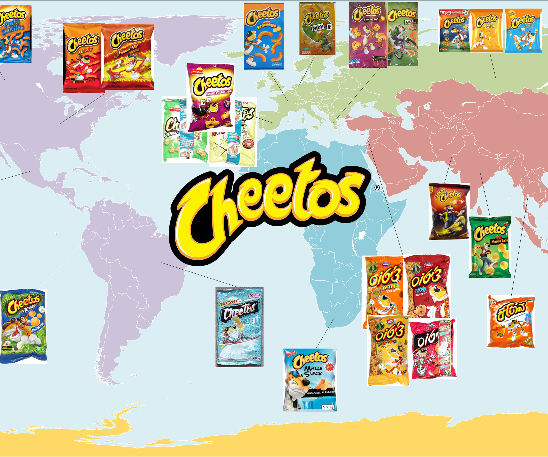 DIY guide for Cheetos Around the World with step-by-step instructions