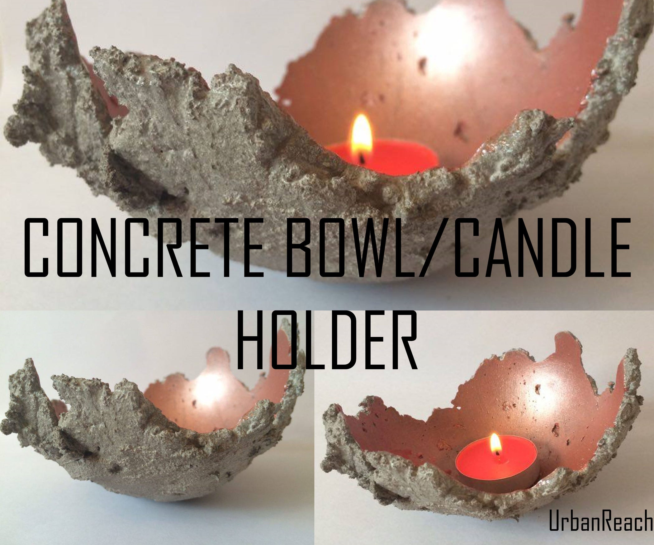 DIY Concrete Candle Holder 4 Steps Instructables