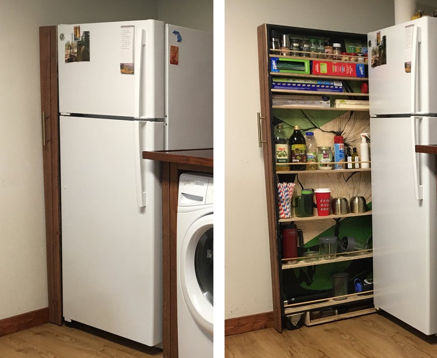 Slide Out Refrigerator Cabinet 10 Steps With Pictures Instructables Slide Out Refrigerator Cabinet 10, How To Make A Refrigerator Fit Under Cabinet