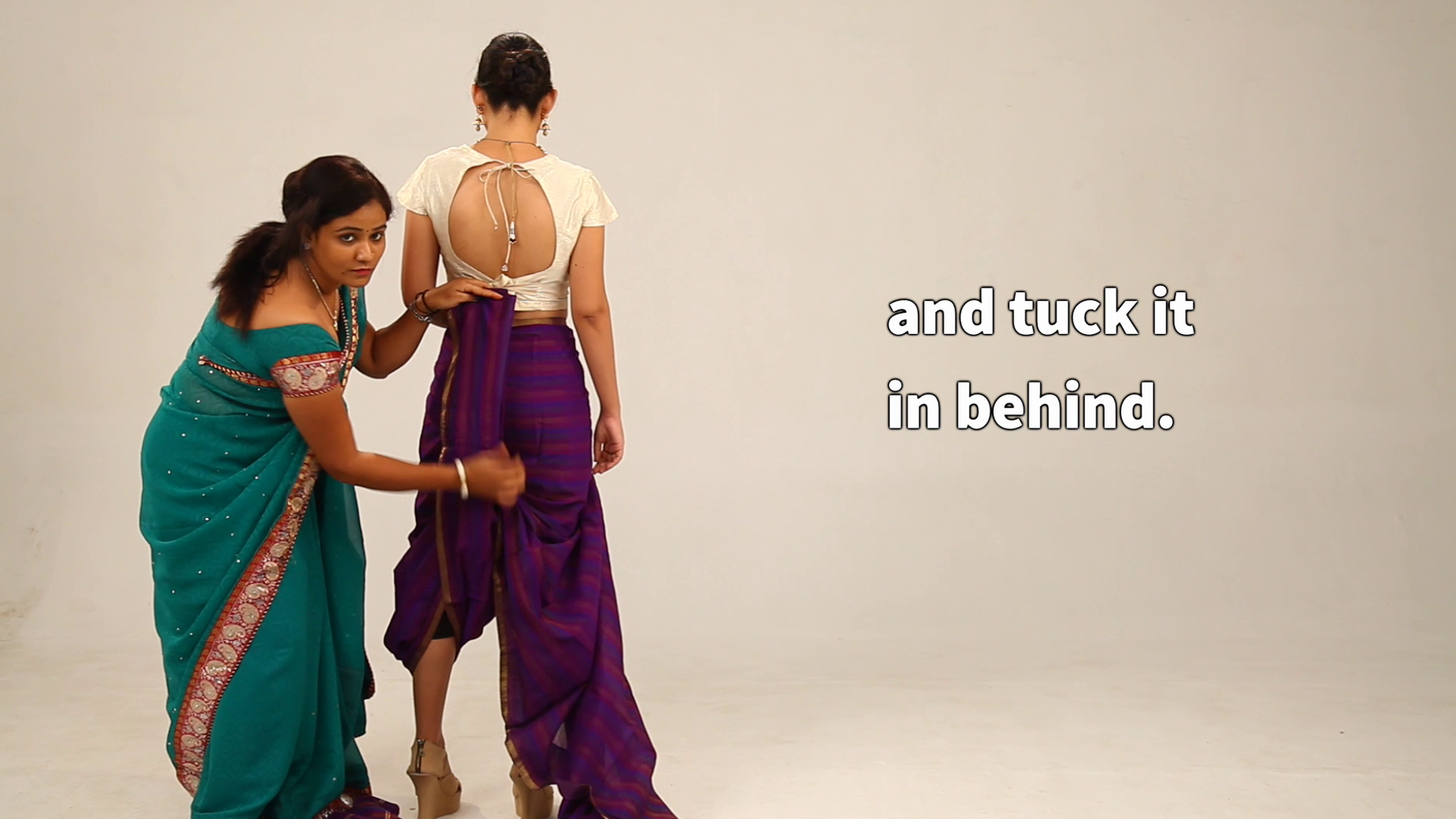 marathi saree wearing