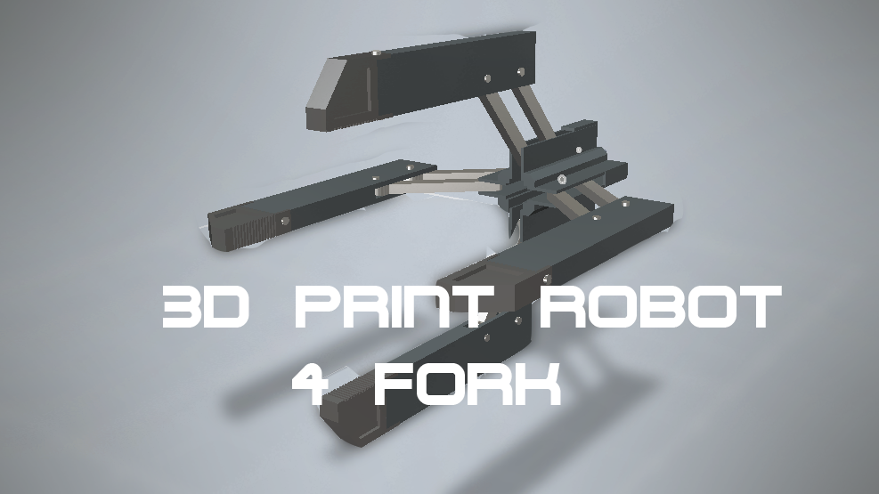 3D PRINT 4 Fork Robot Arm ( FULL TUTORIAL )