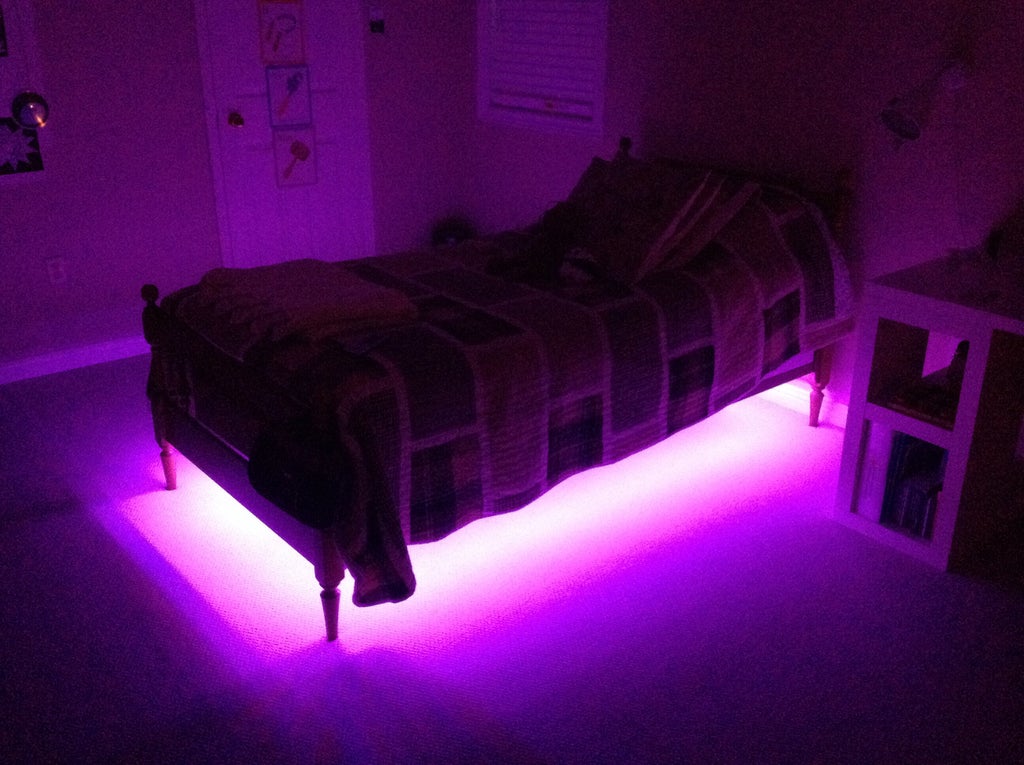 wallpapers Led Strip Lights Around Bed give your bed underglow 7 steps
