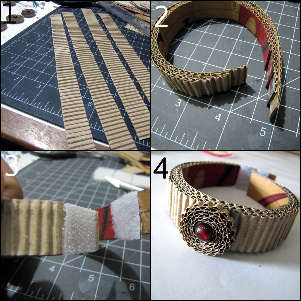 Cardboard Jewelry a Full Set 7 Steps (with Pictures) Instructables
