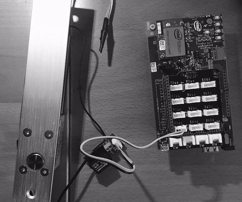 multi-factor authenticated smart lock (relay) using intel edison and biomio authenticator DIY Project DIY Project Image