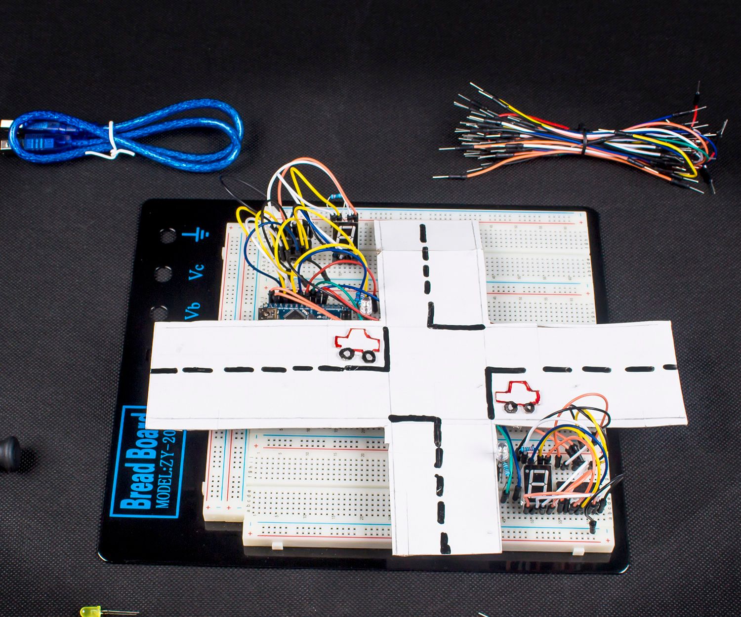 DIY guide for How to Simulate a Traffic Light System With Arduino Nano with step-by-step instructions