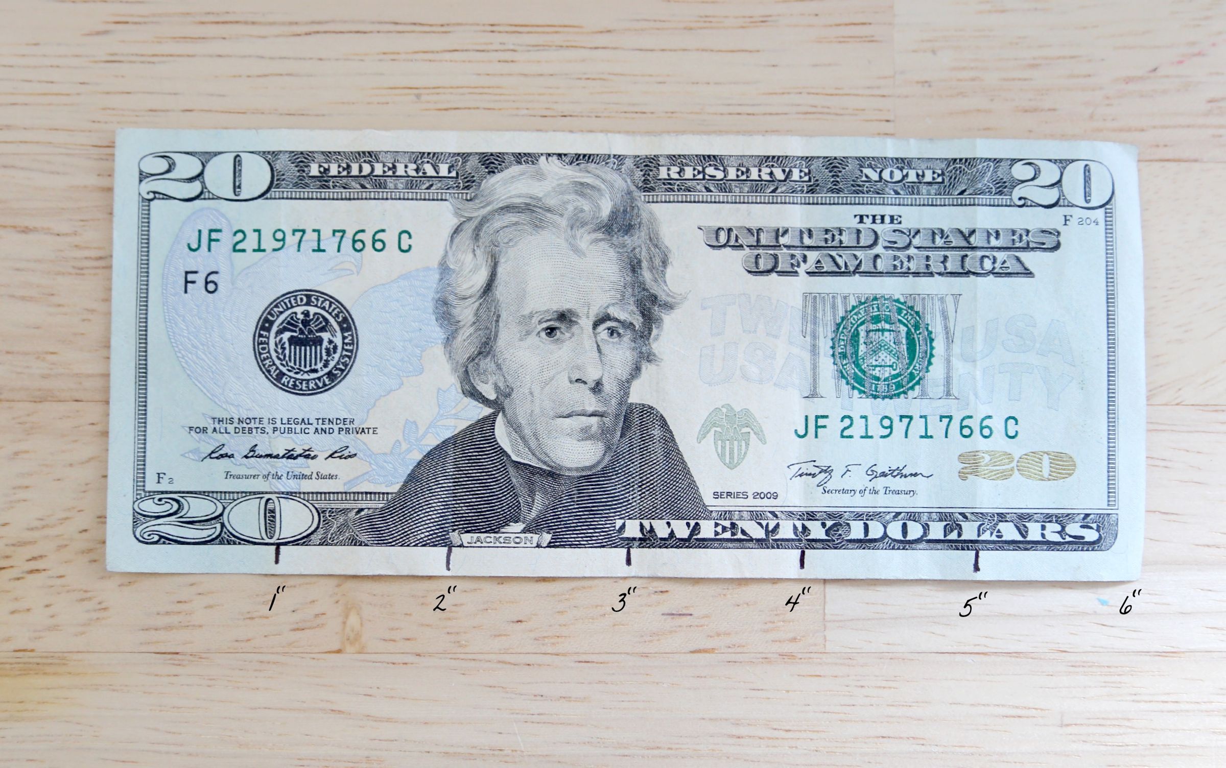 Thickness Of One 20 Dollar Bill In Meters Origami