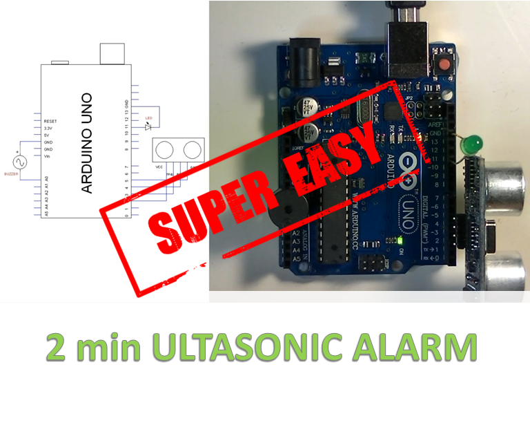 2 minute ultrasonic alarm DIY Project DIY Project Image