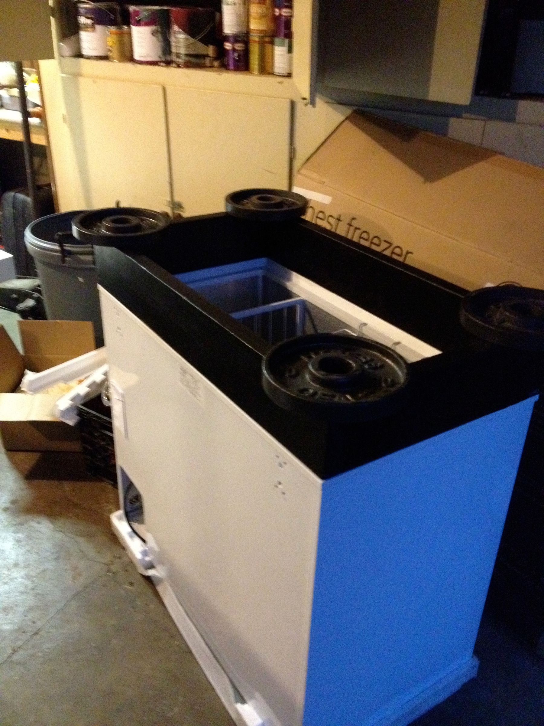 Chest Freezer Kegerator/Keezer and Building Cornhole Boards in the