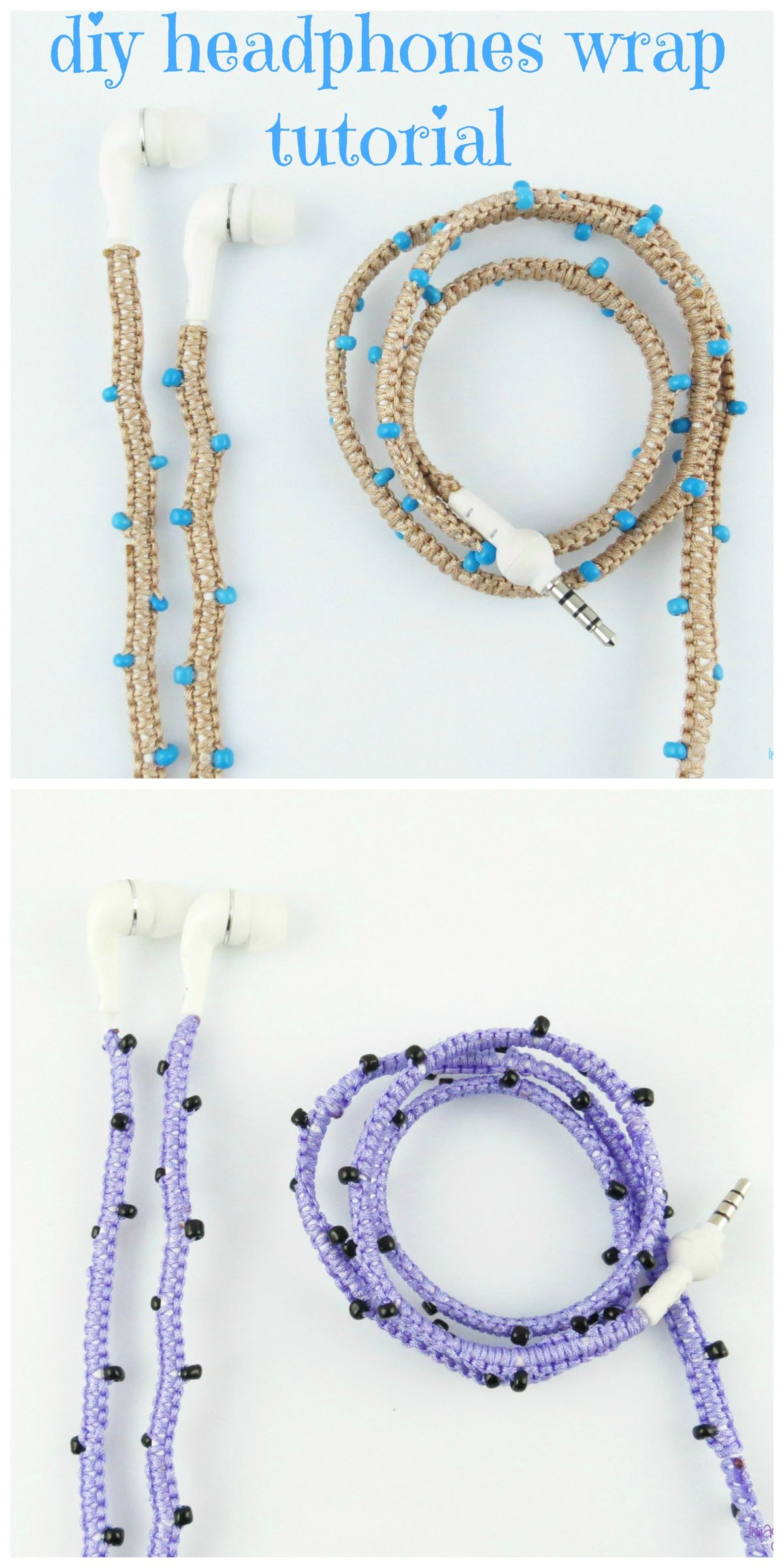 Video Tutorial DIY Stylish Earphones Headphones Wrap 6 Steps