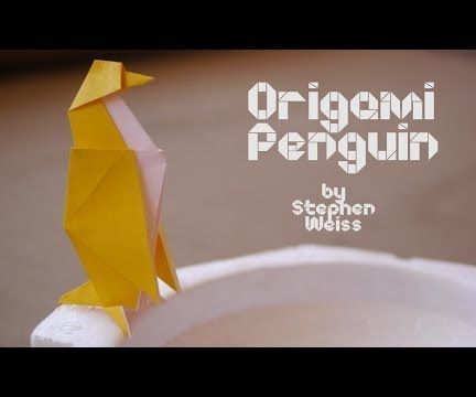 Step-by-step guide for origami penguin designed by stephen weiss : origami artists DIY Project DIY project