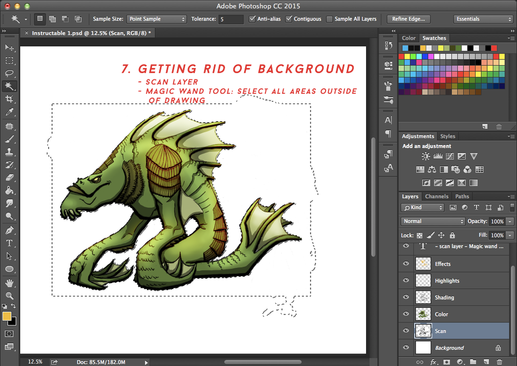 coloring shading and effects in