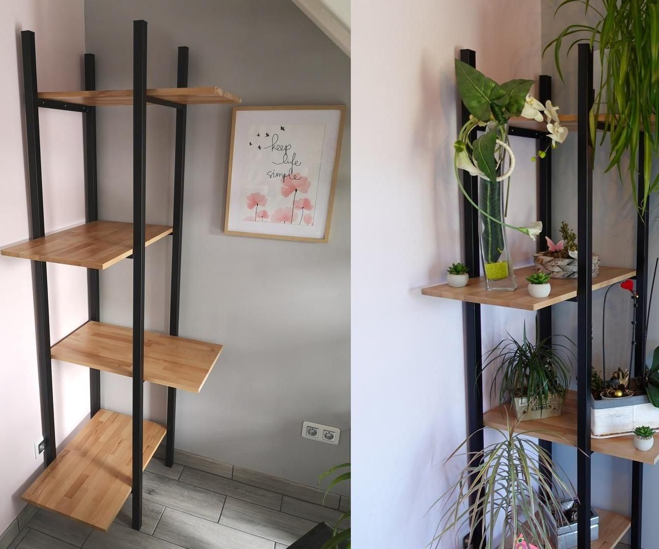 Corner Shelf for Plants in Wood and Metal 10 Steps (with Pictures