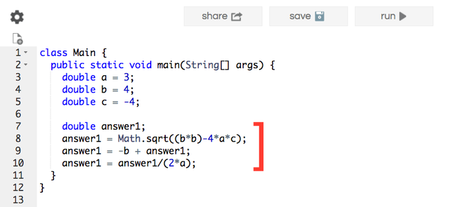Java Programming for Beginners: Quadratic Formula : 8 Steps - Instructables