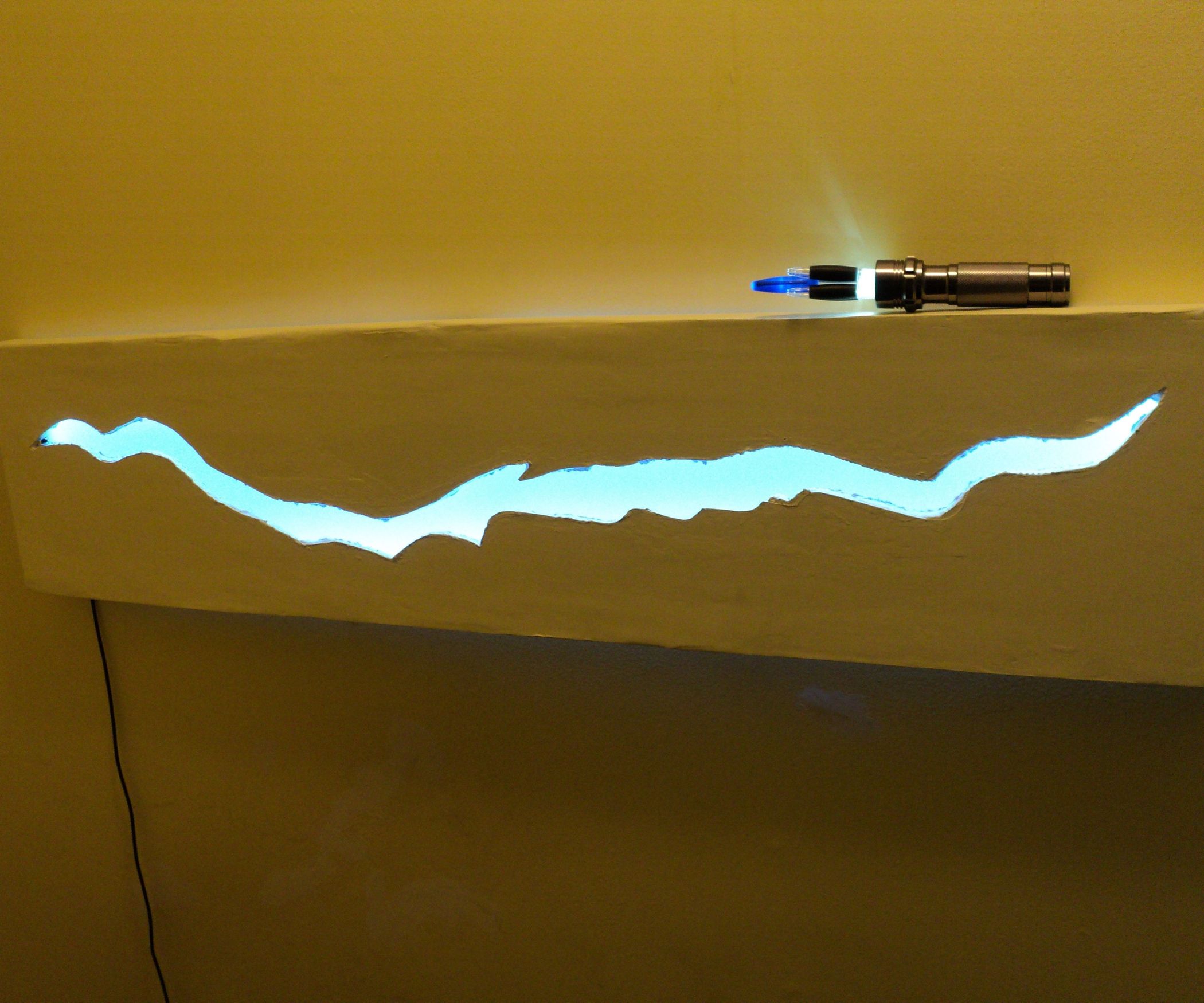 Doctor Who Time Crack in the Universe Wall Light 6 Steps