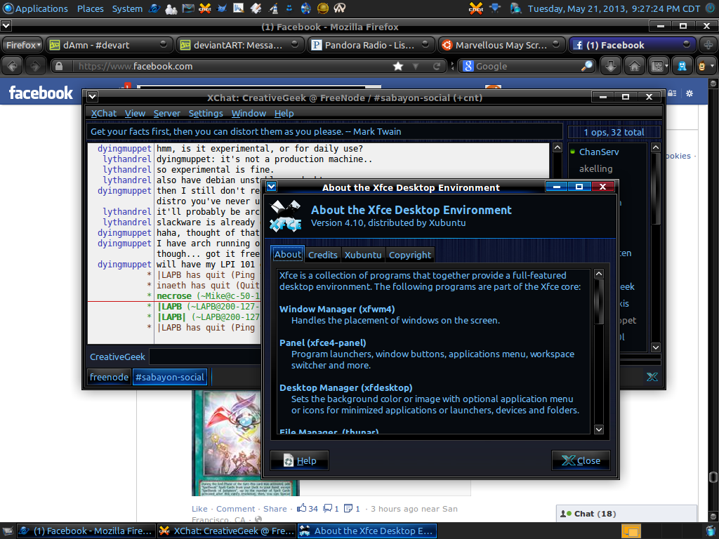 Xubuntu 13.04 - GNOME 2 mimic
