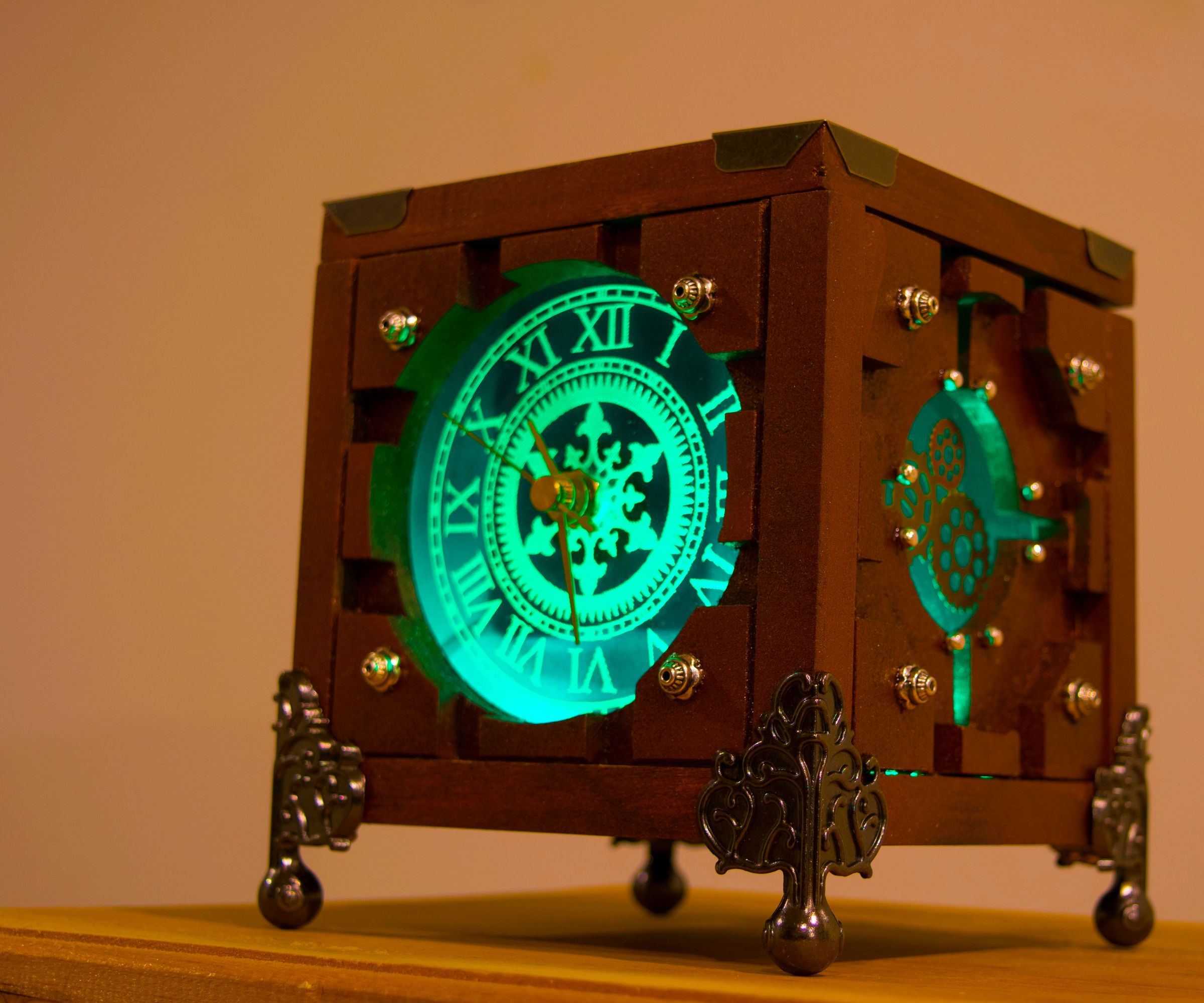 Lighted Steampunk Portal Clock