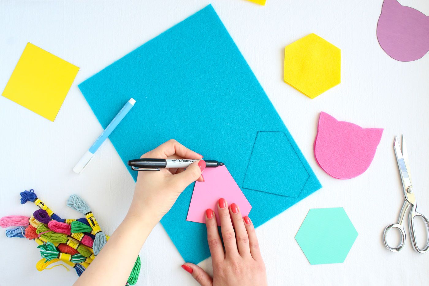 Tracing the Patterns Onto Felt