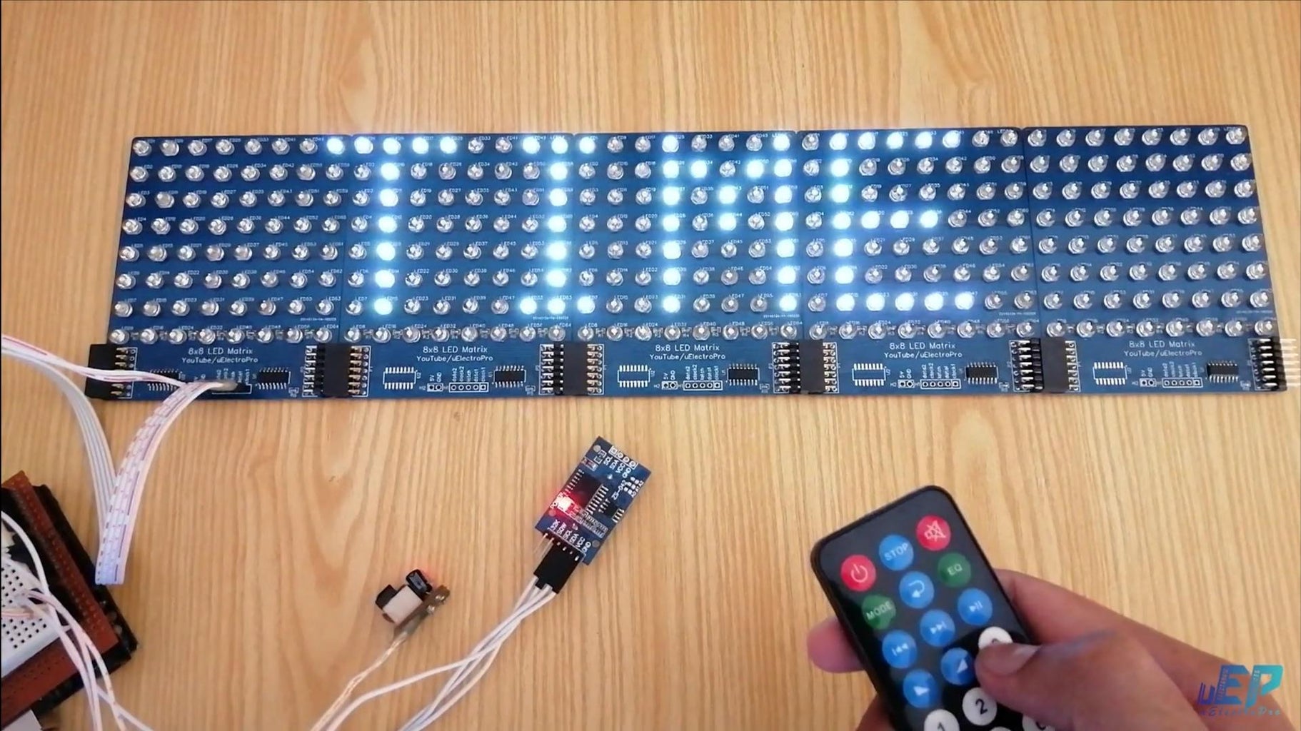 8x40 LED Matrix Clock Using DS3231 RTC Module and Arduino : 8 Steps ...