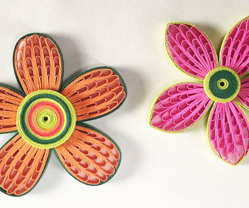 How to Make Beautiful Quilling Flower Using Combing Technique DIY