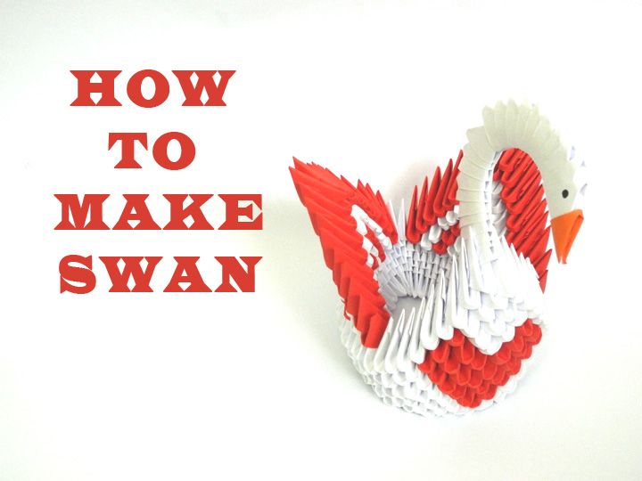 DIY guide for How to make 3D Origami Love Swan with step-by-step instructions