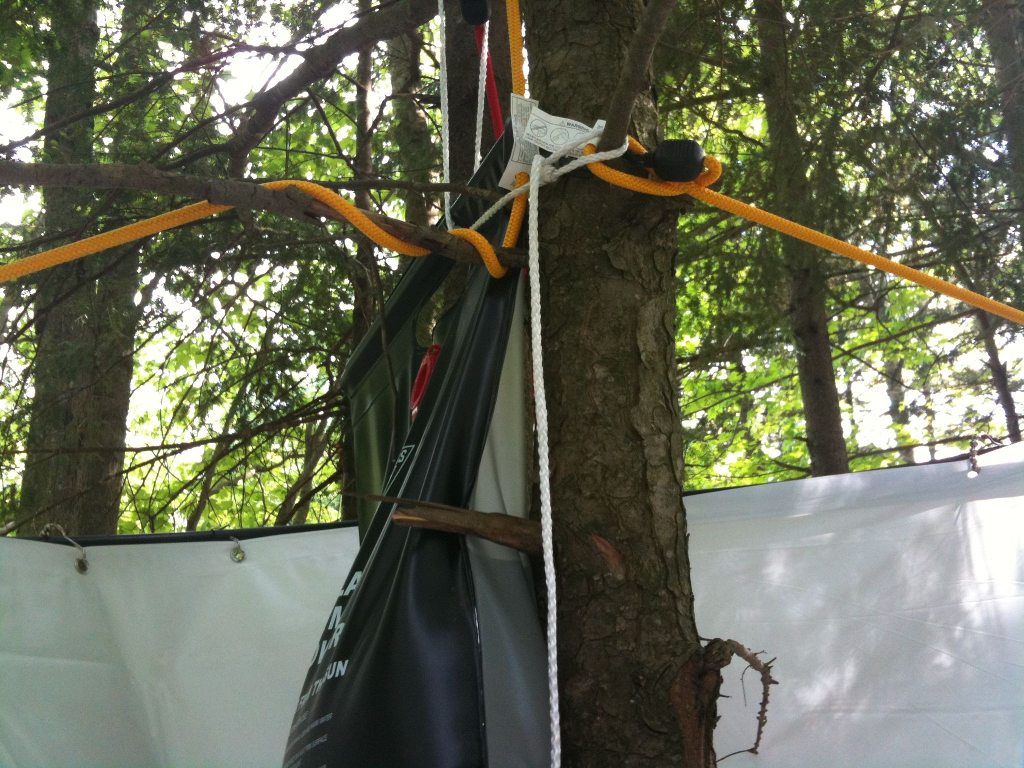 DIY Camp Shower Enclosure 3 Steps Instructables