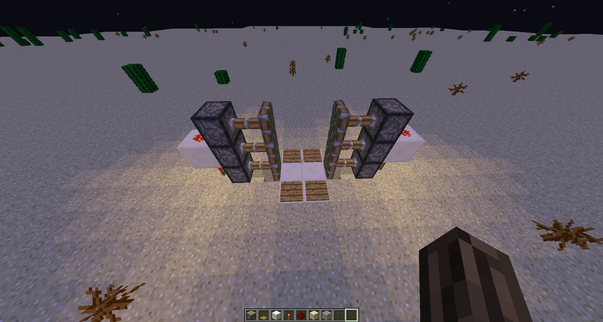 How to Make a Sliding Door in Minecraft 6 Steps Instructables