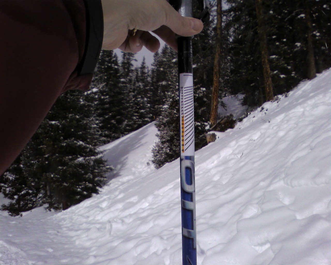 ski pole inclinometer