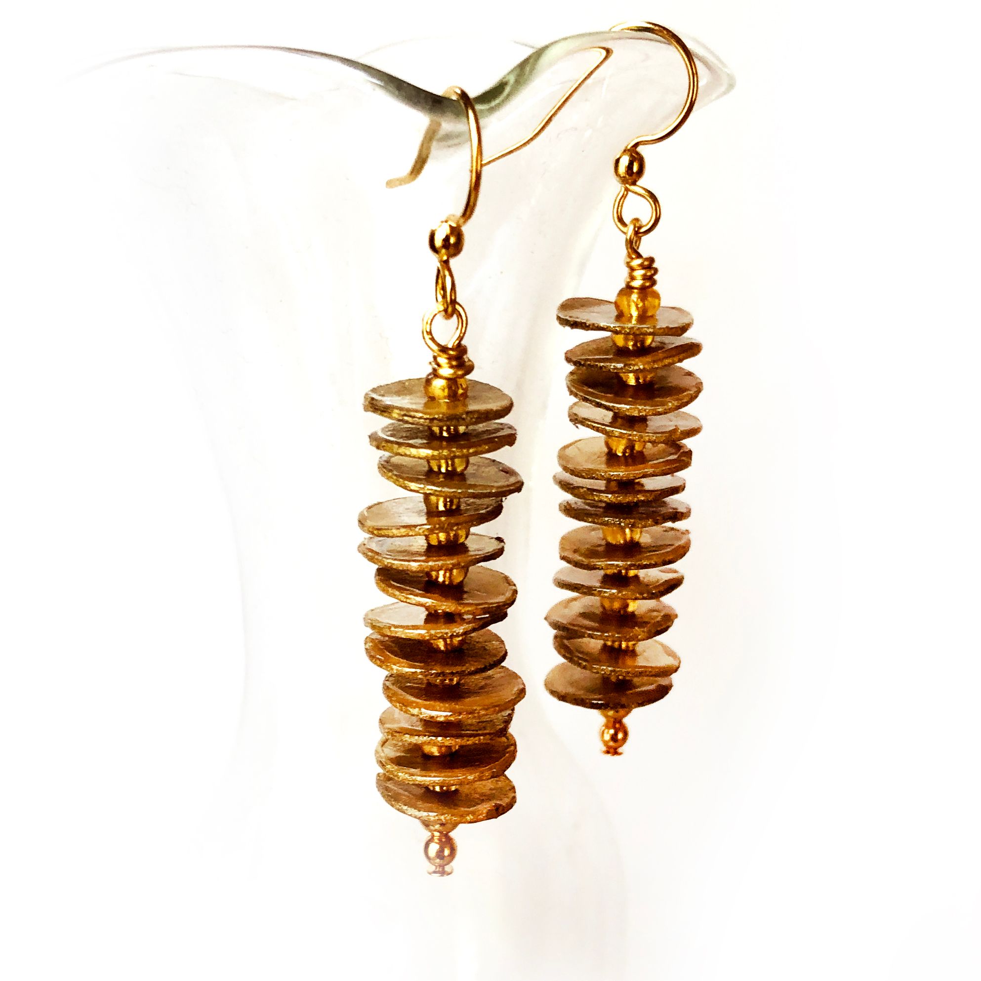 Faux Gold Cardboard Earrings 23 Steps (with Pictures) Instructables