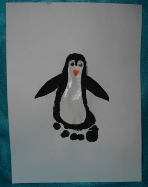 penguin baby footprint