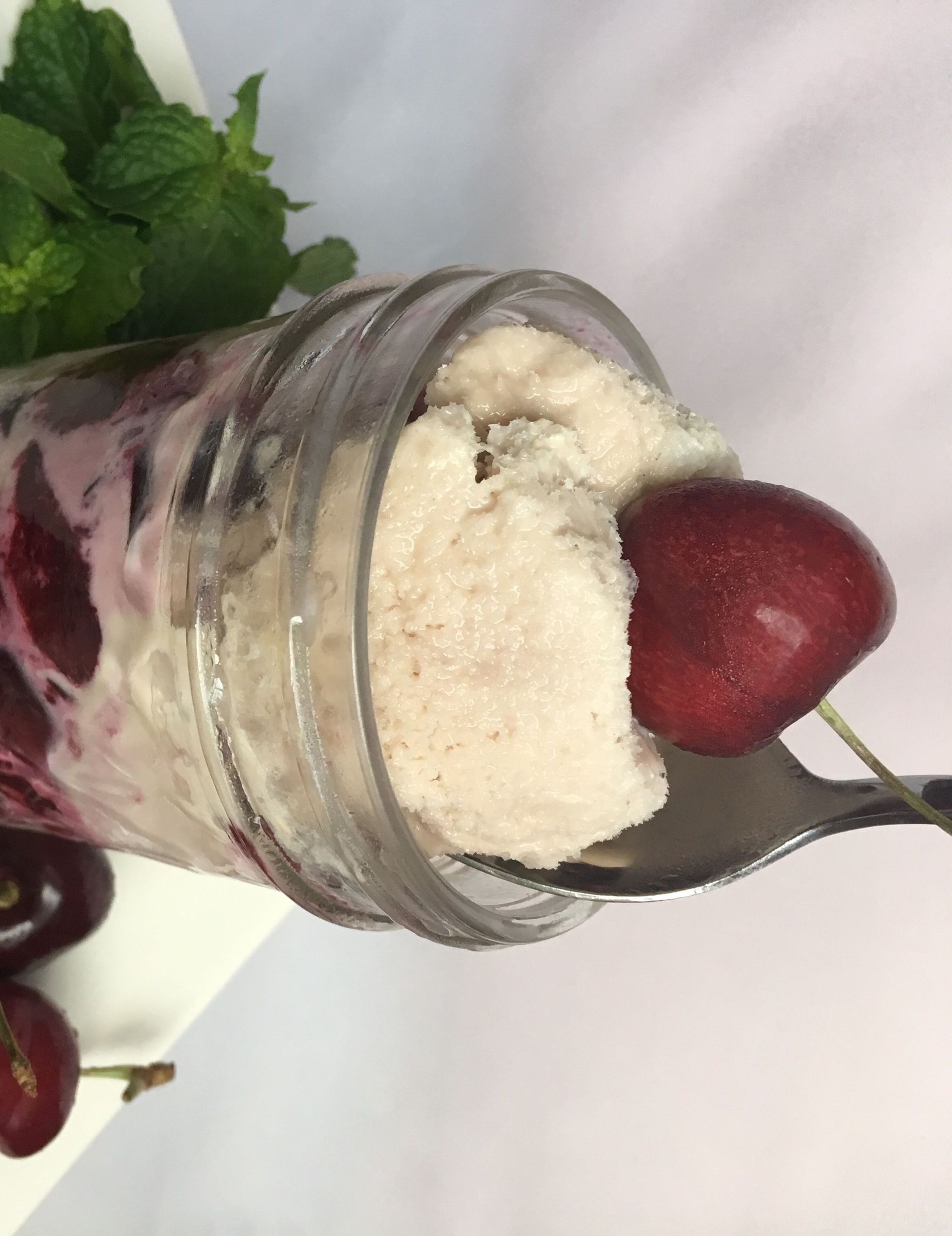 Black Cherry and Rum Gelato Made With Olive Oil