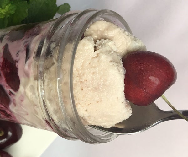 Black Cherry and Rum Gelato Made With Olive Oil