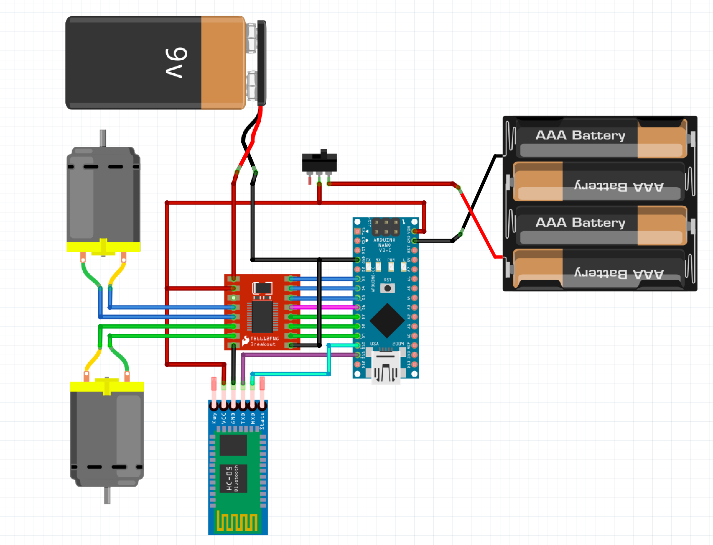 arduino nano rc car