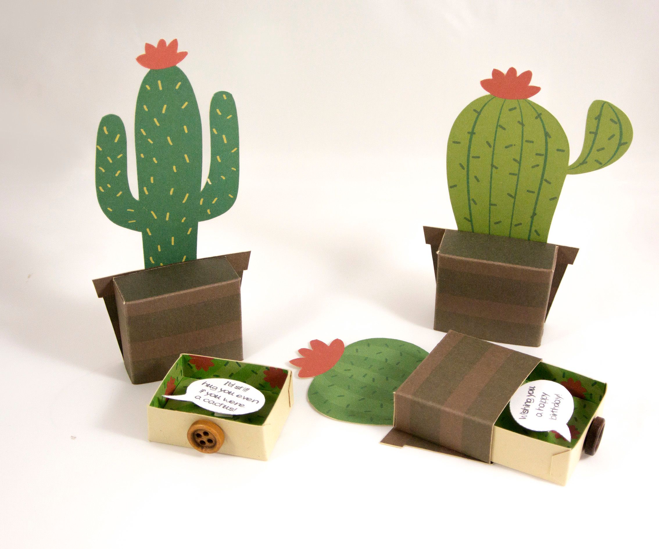 cactus 3d greeting card fridge magnet DIY Project DIY Project Image