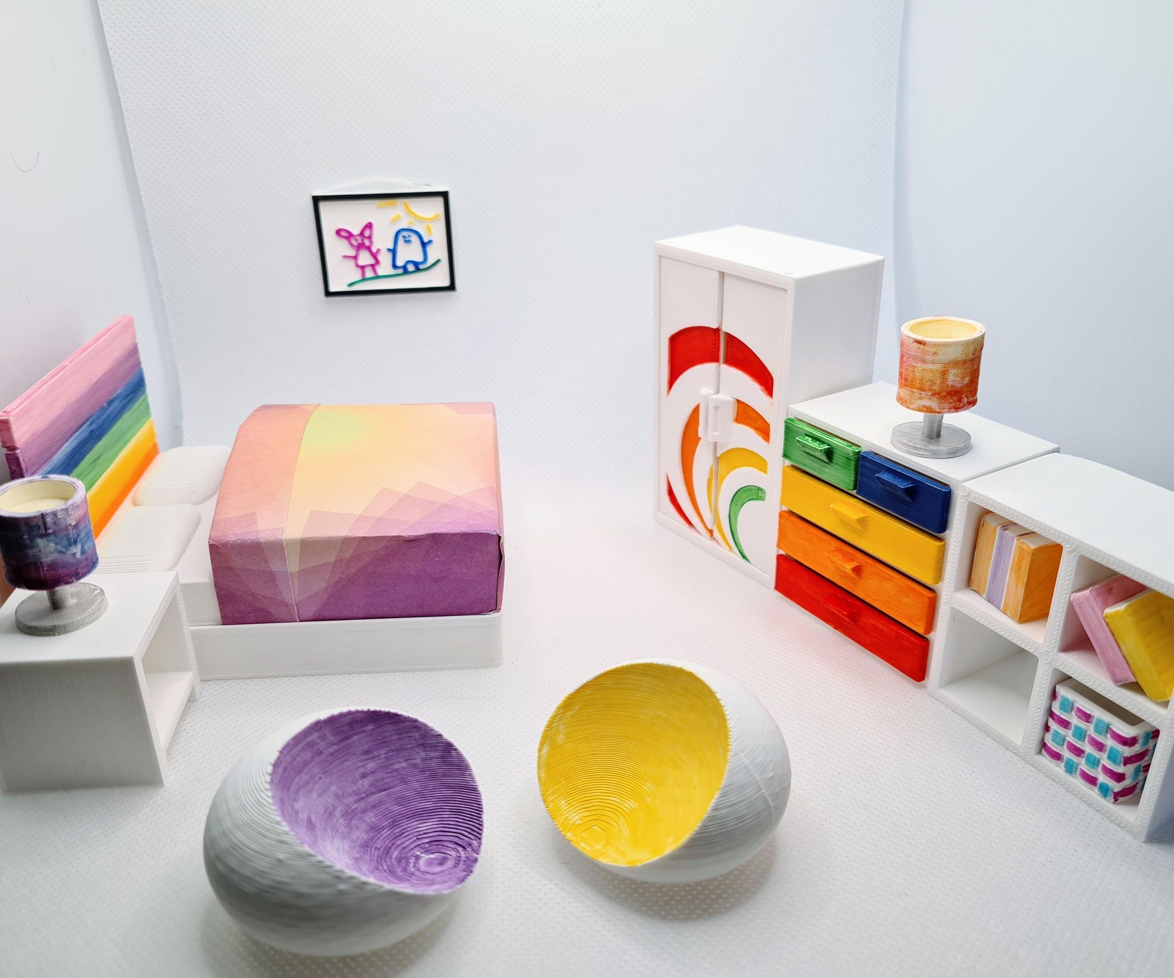 Sylvanian Kids' Bedroom Furniture! (3D Printed Tinkercad Project)