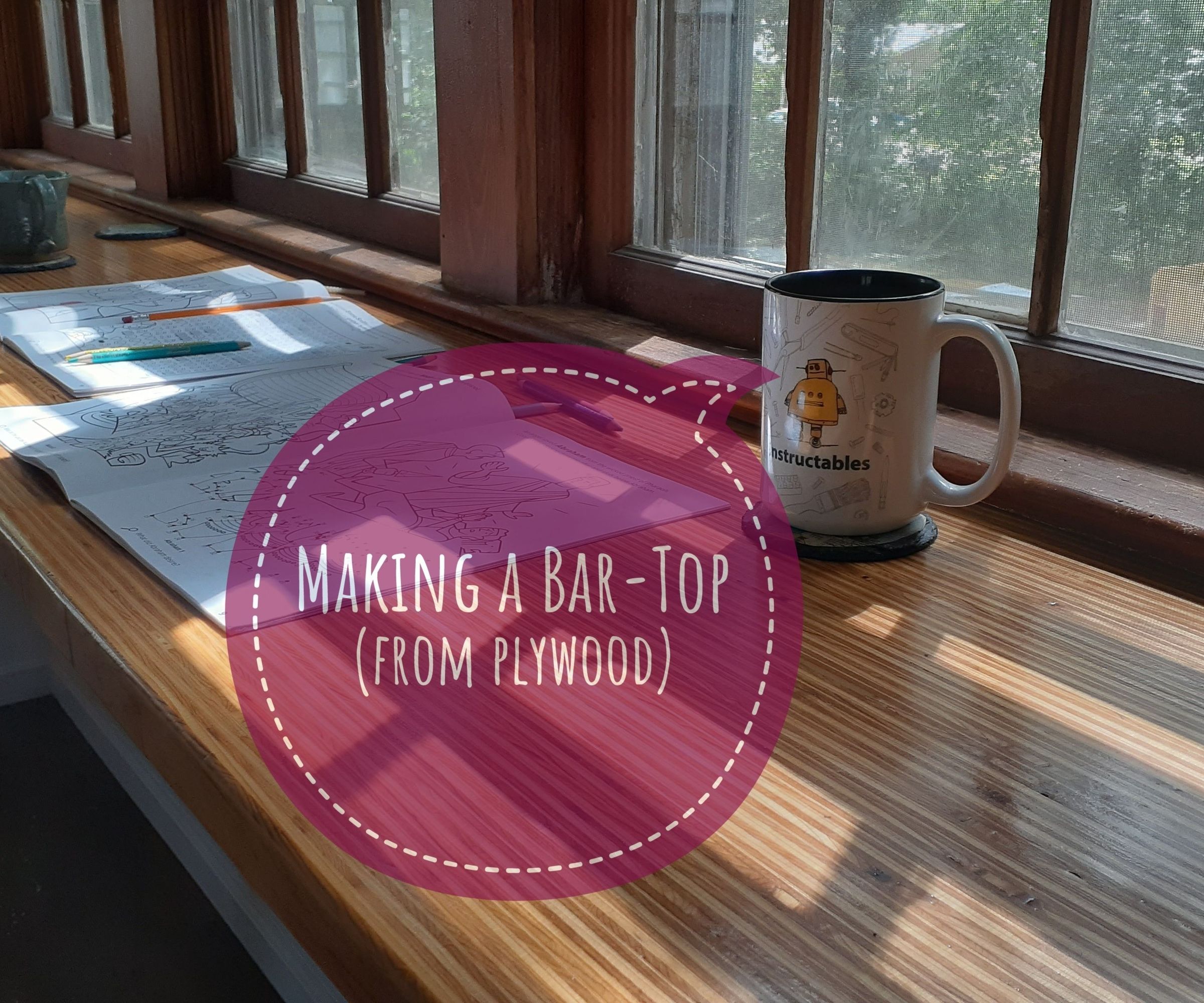 DIY guide for Making a Bar-top (From PLYWOOD!) with step-by-step instructions