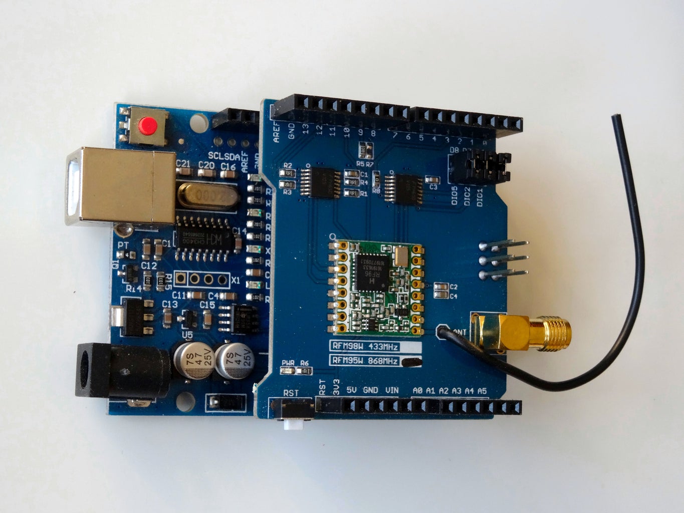 Arduino and Visuino: Long Distance Remote Light Sensor With RFM95W ...