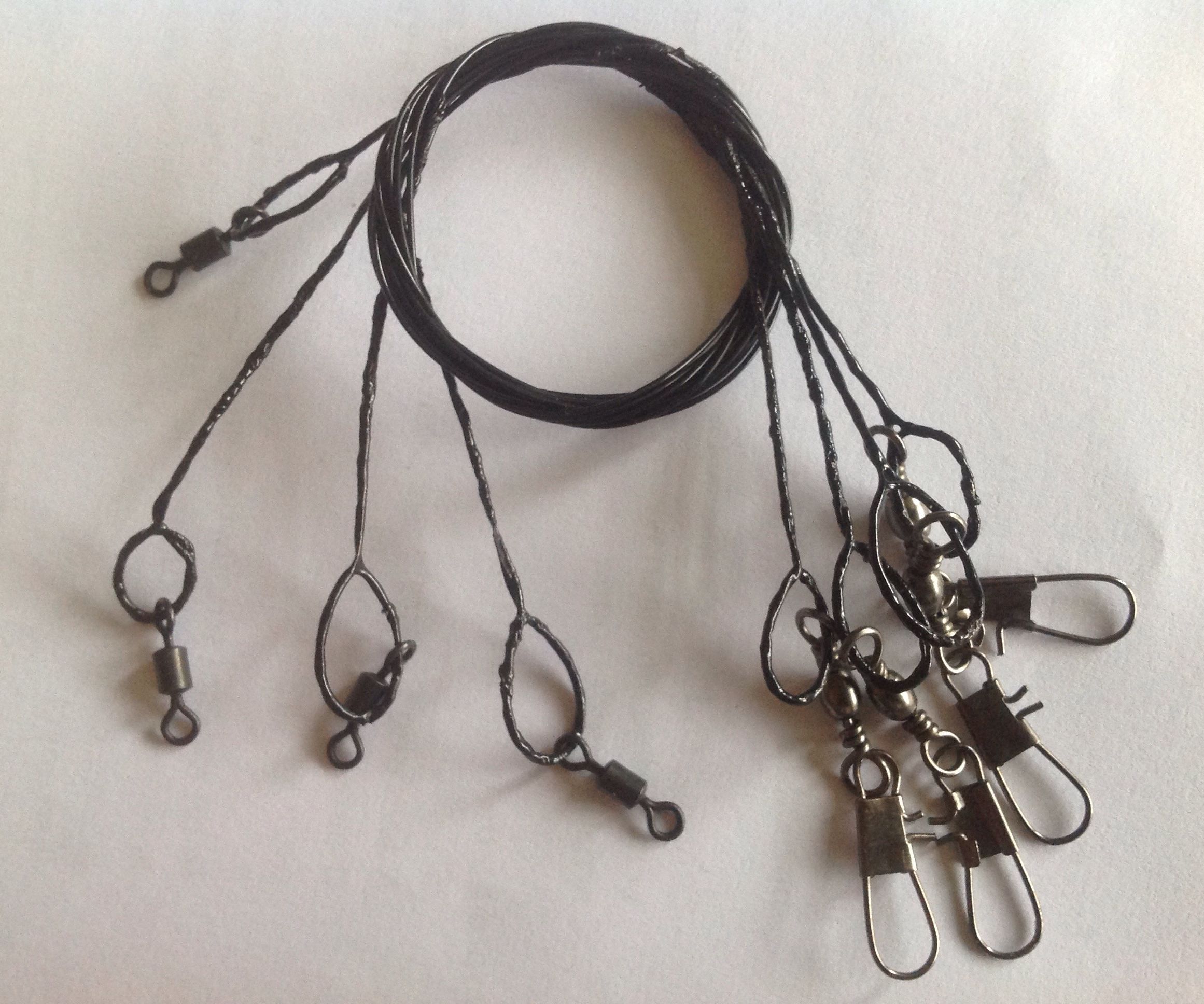 Fishing Other Line & Leaders 18 6 x QUALITY WIRE TRACES 12 30lb