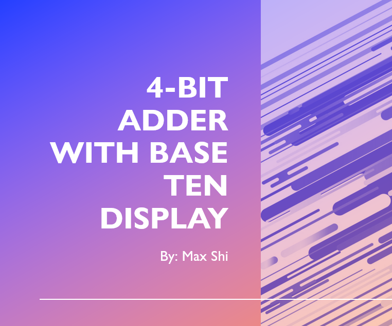 4 bit adder with base ten display DIY Project DIY Project Image