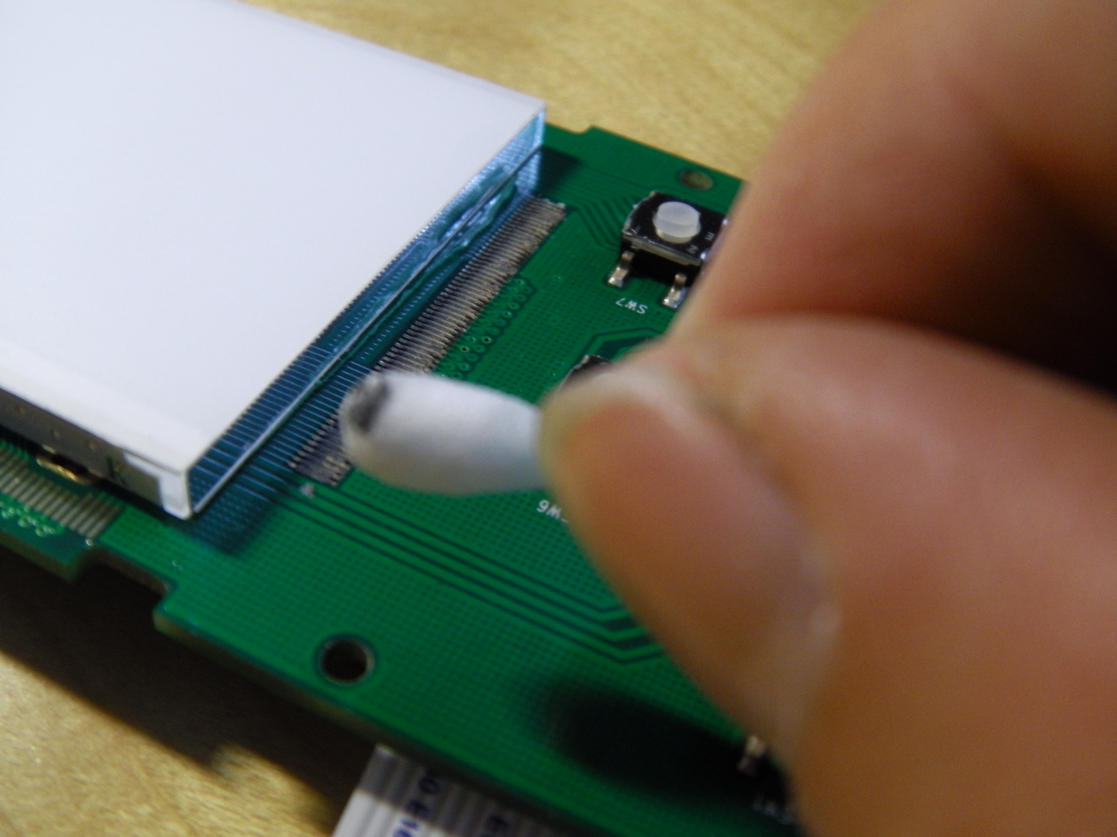 How to Remove and Reattach LCD Ribbon From a PCB With a Fine Pitch 9