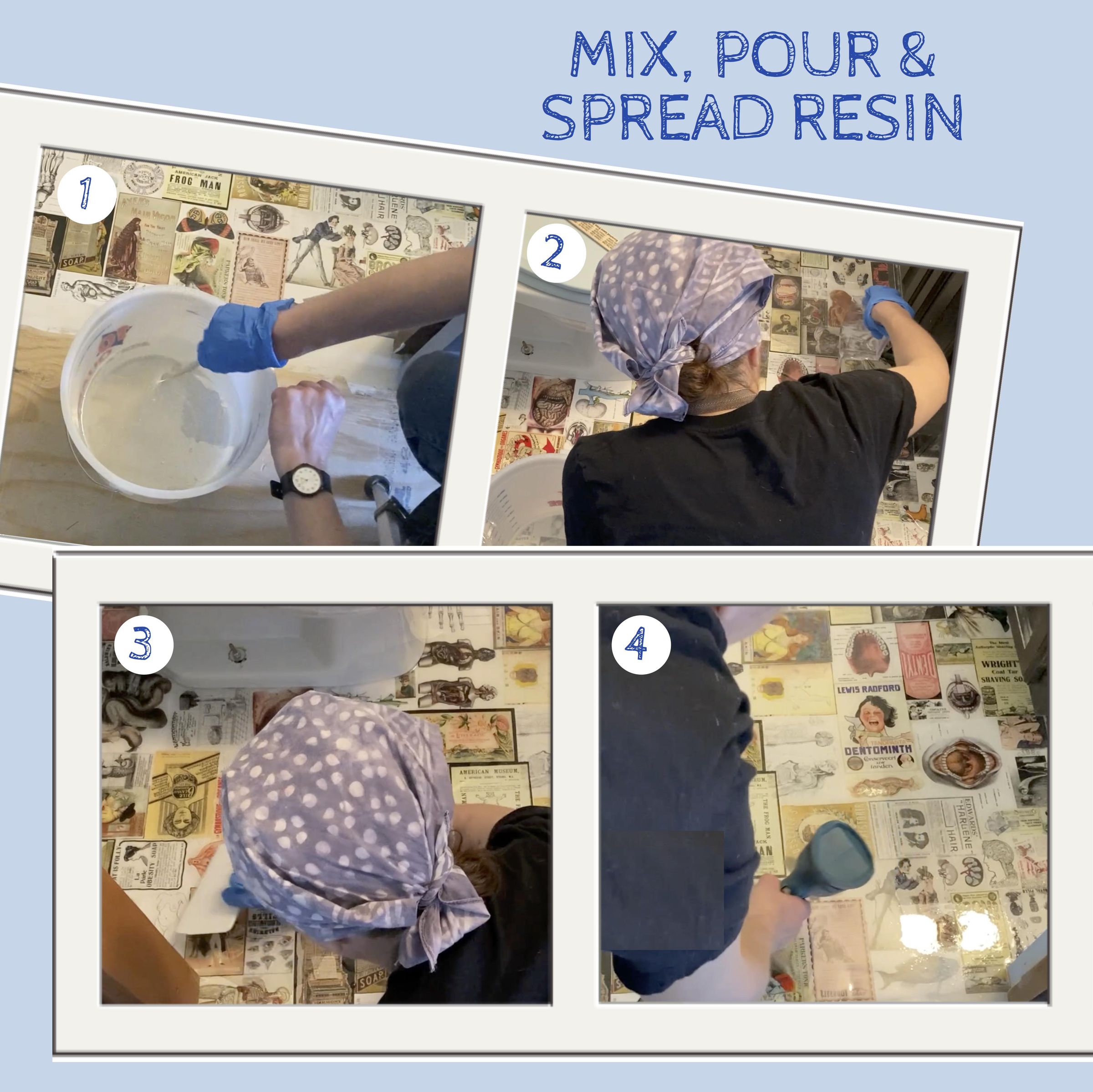 CutandPaste Floor Découpage Bathroom 7 Steps (with Pictures