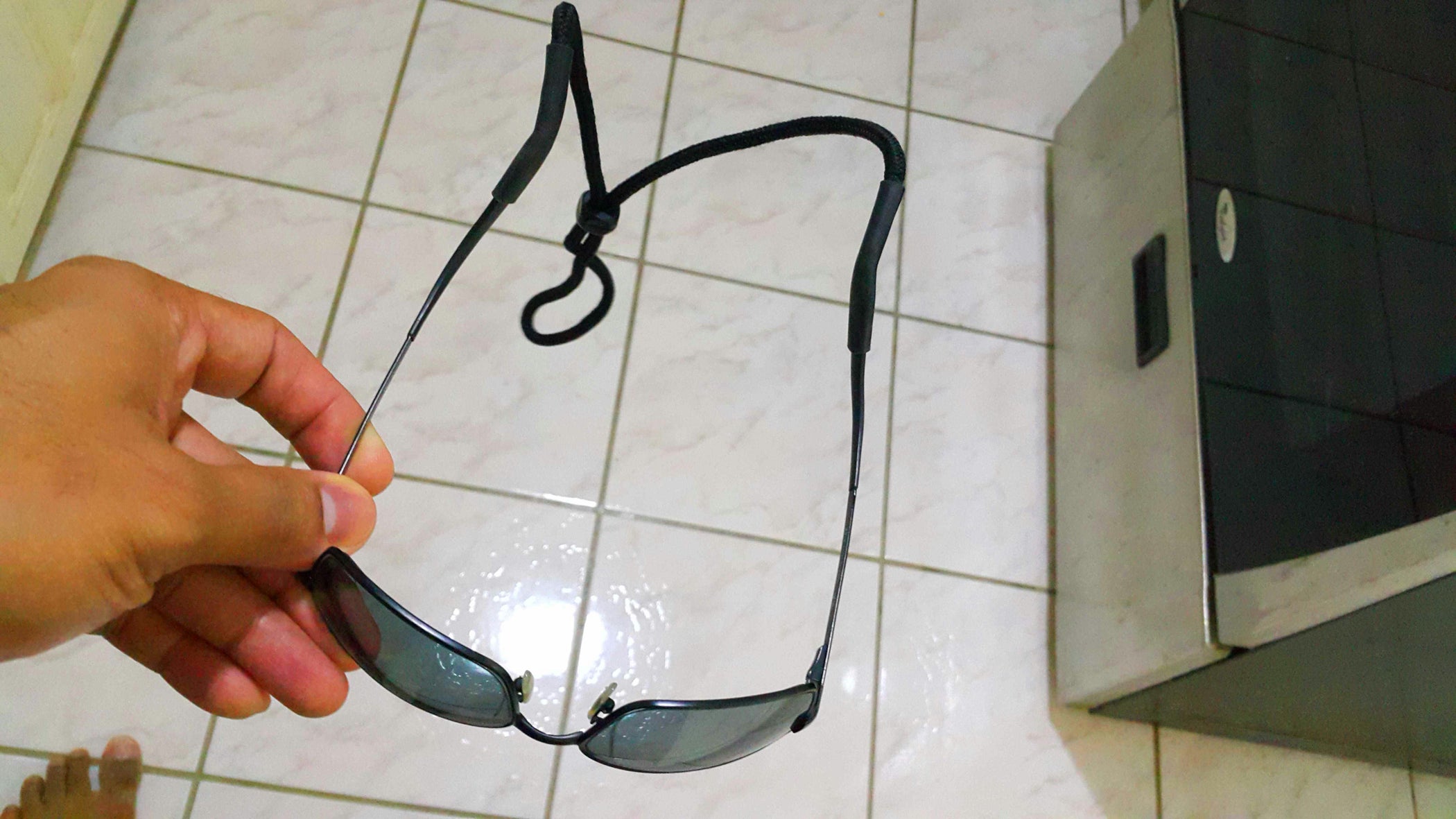 Securing Sunglasses' Strap. 3 Steps Instructables
