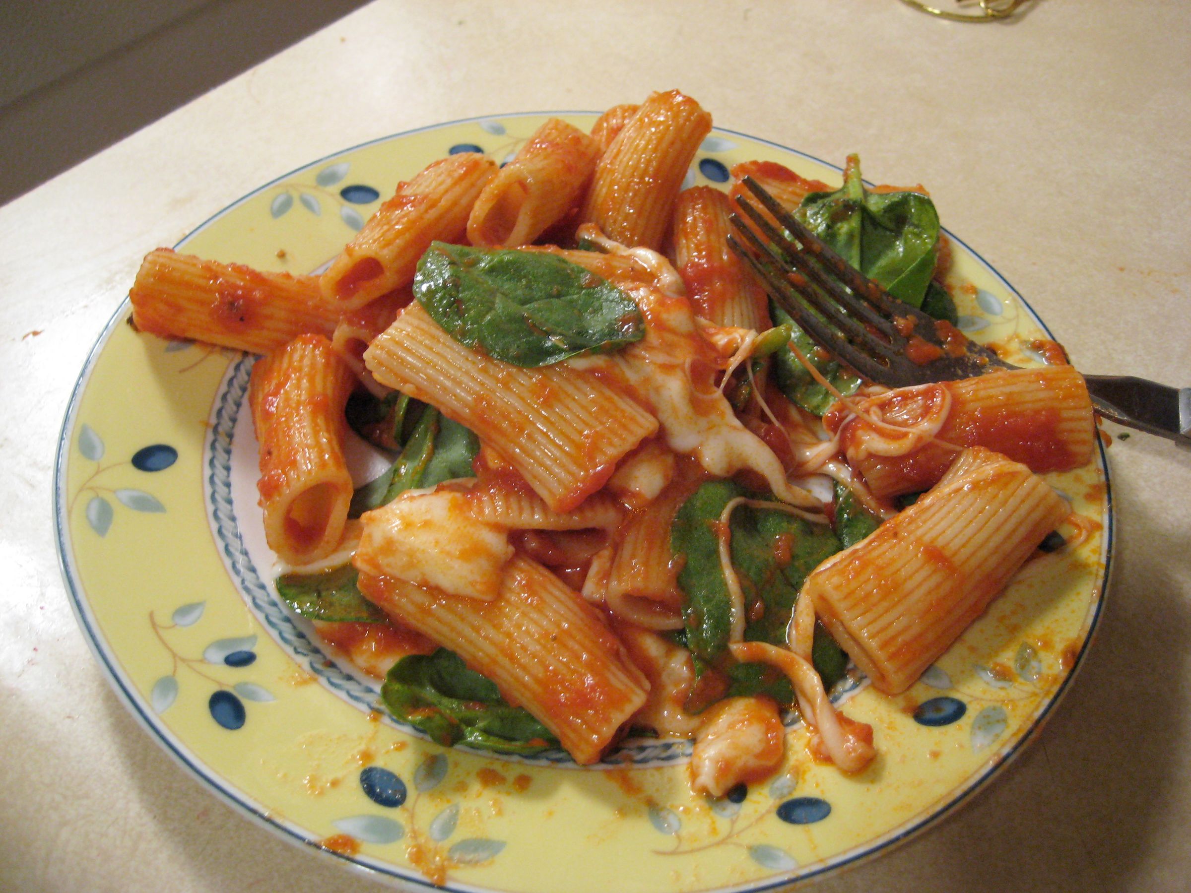 Baked Ziti With Spinach
