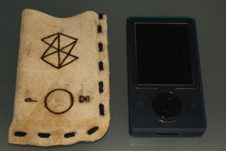 Zune Or Any Mp3 Player Leather Pouch With Branding 9 Steps Instructables
