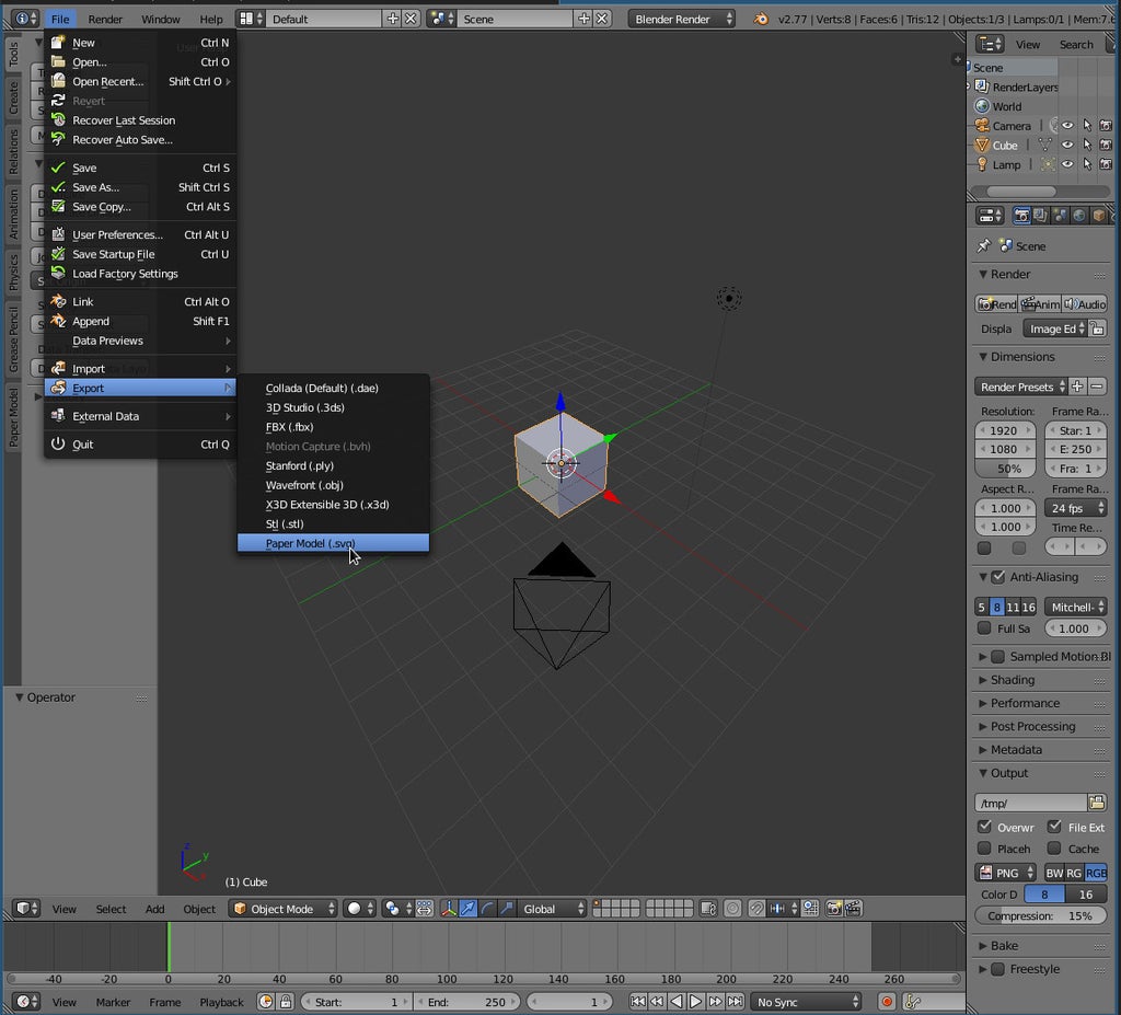 Papercraft With Blender 6 Steps With Pictures Instructables Papercraft With Blender 6 Steps With Pictures Instructables