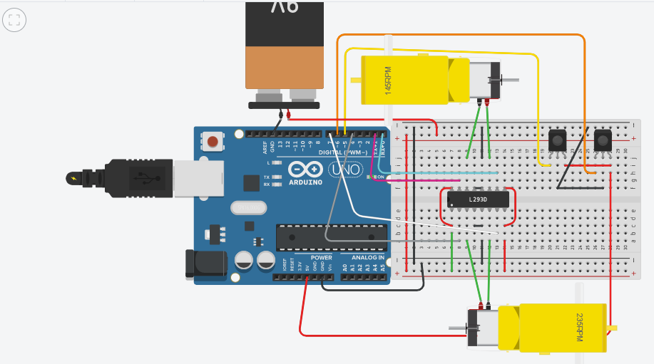 components required for line follower robot